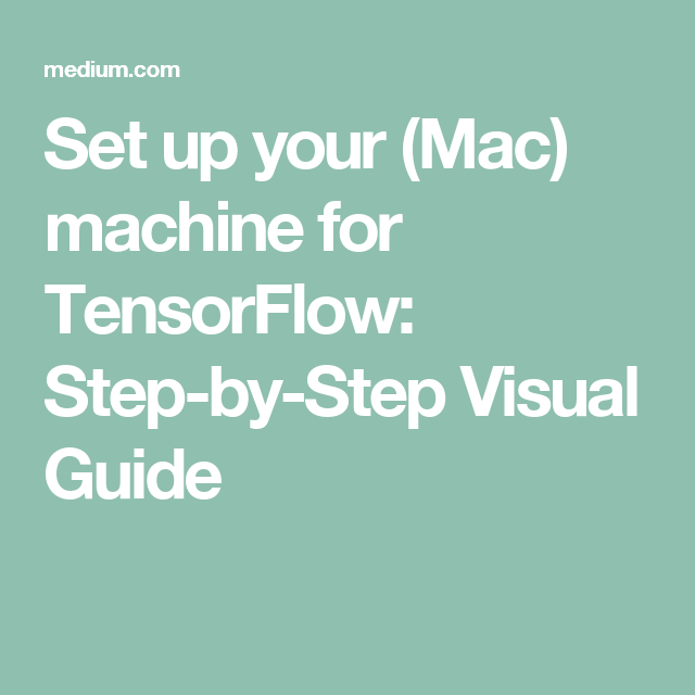 tensorflow for mac
